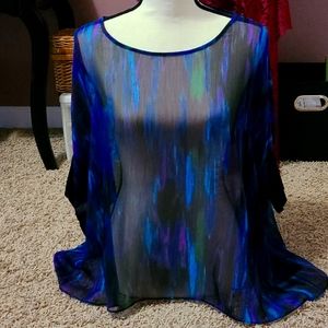 Multi color sheer top  next to new